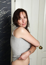 41 Year Old Housewife Celeste Carpenter Getting Naked Doing Laundry