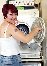 Penny Brooks Doing Her Laundry