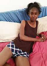 Ebony MILF Chiyoki masturbates with her favorite sex toy.