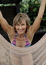 Lillian Tesh in a hammock