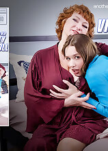 24 year old Kitty Doll is getting wet and naughty with her 64 year old big tits grandma Victoria