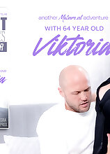 Young man fucking horny 64 year old big tit granny Viktoria in a secret sex affair