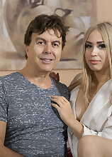 Hot 18 year old girl Alana Moon gets smashed by an old man