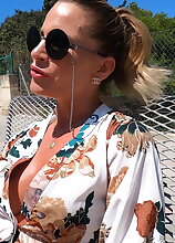 Mature.nl - Leidy De Leon is a hot German MILF that loves to fuck and suck with strangers in the woods