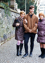 Mature.nl - Grandmas Irenka and Romana seduce a toyboy in a hard fucking threesome